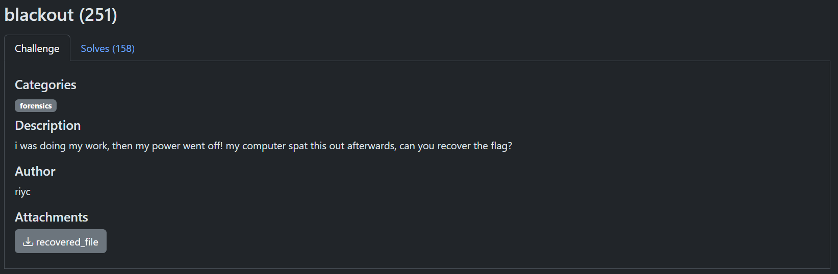 Challenge Info