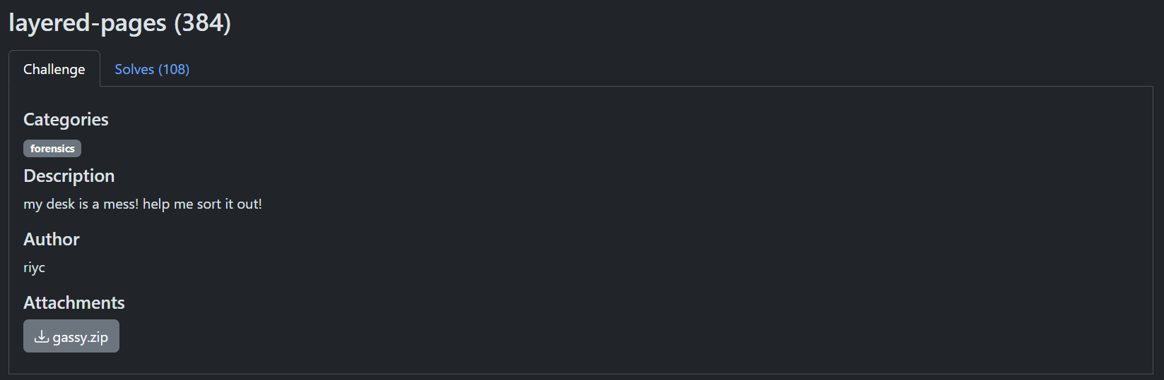 Challenge Info