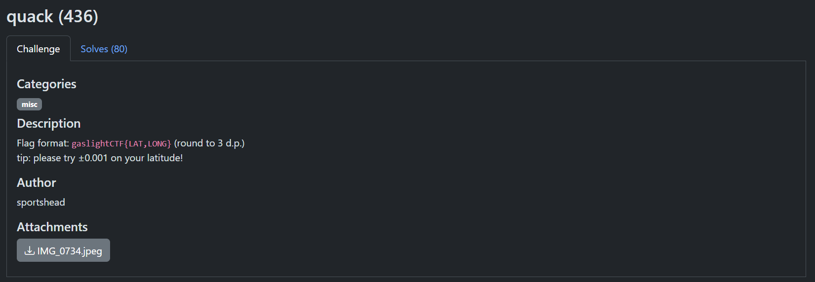 Challenge Info