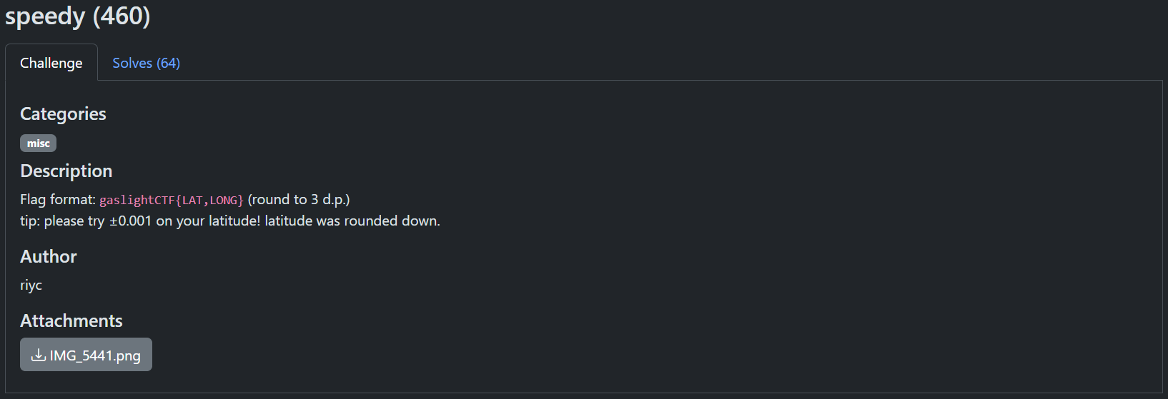 Challenge Info